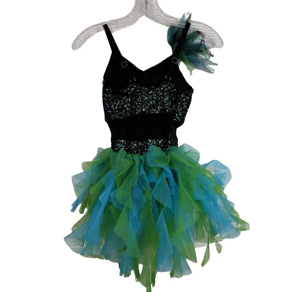 CURTAIN CALL Showtime Star 2-Piece Dance Costume‎ Leotard Tutu Size CME Ballet